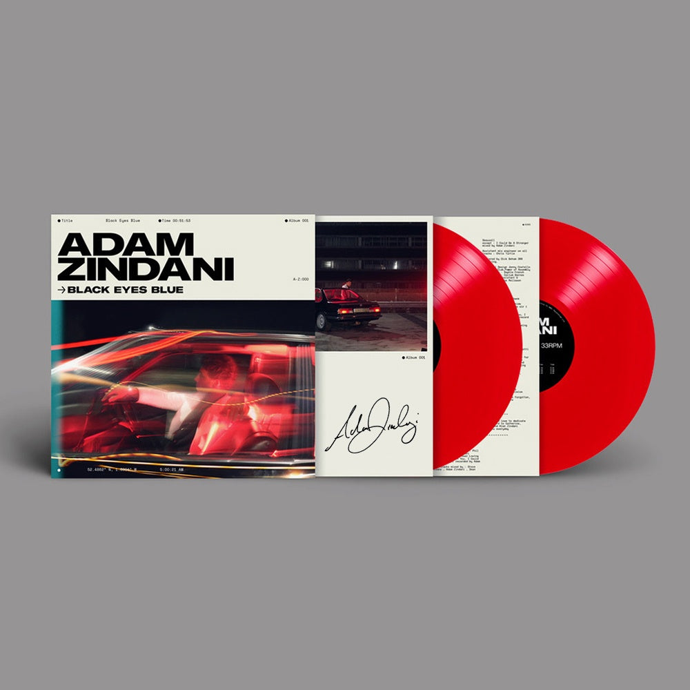 BLACK EYES BLUE SIGNED RED VINYL | ADAM ZINDANI